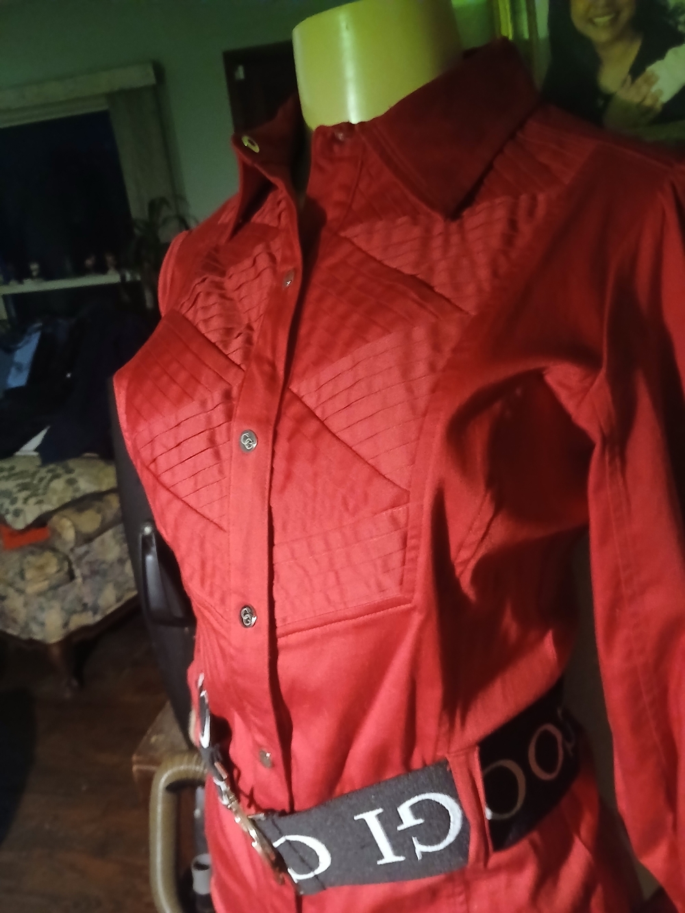 COOGI Red Button-Front Shirt Jacket - Picture 10 of 12